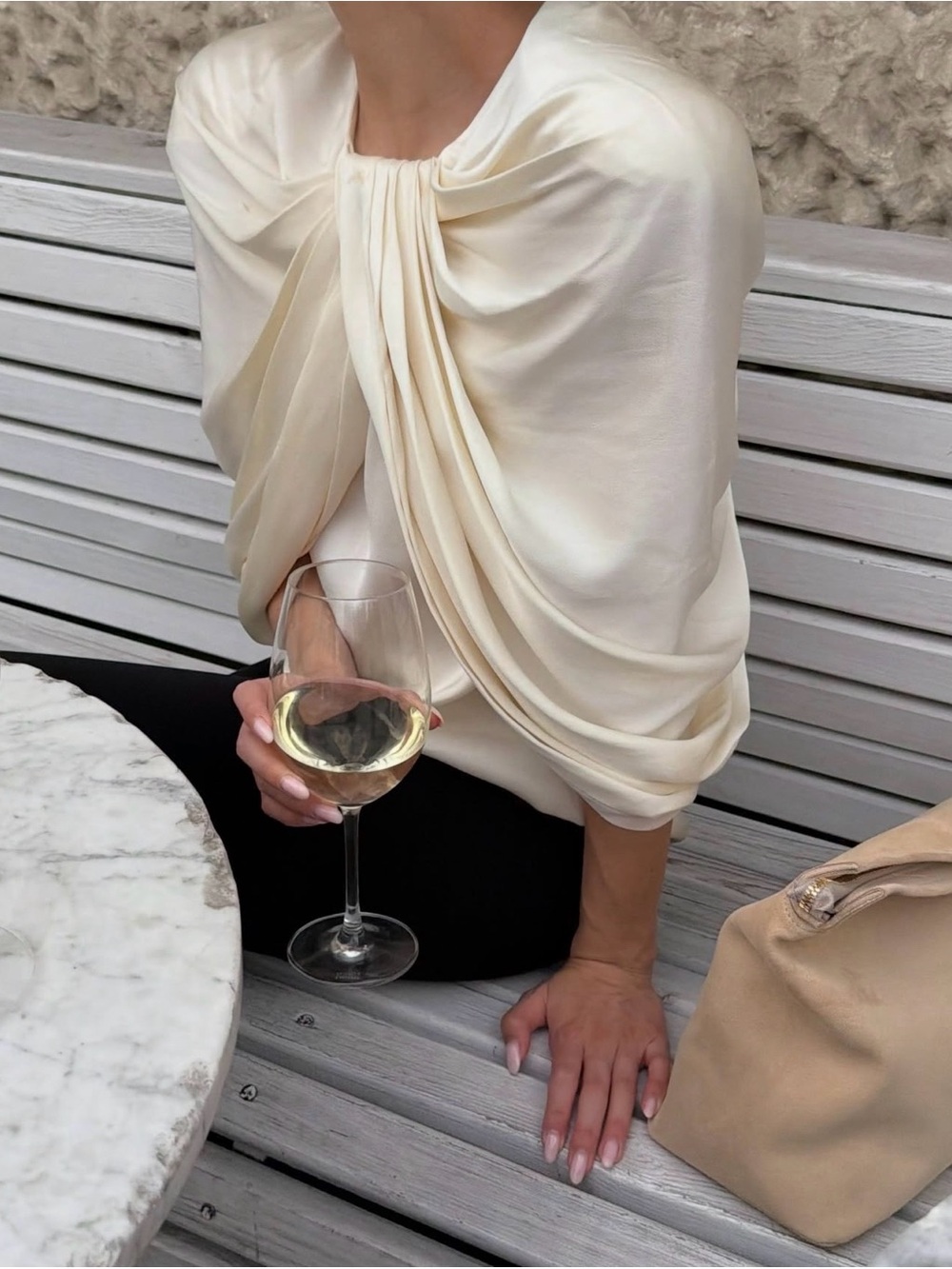 H&M Stella McCartney Draped Satin Top - Picture 2 of 6